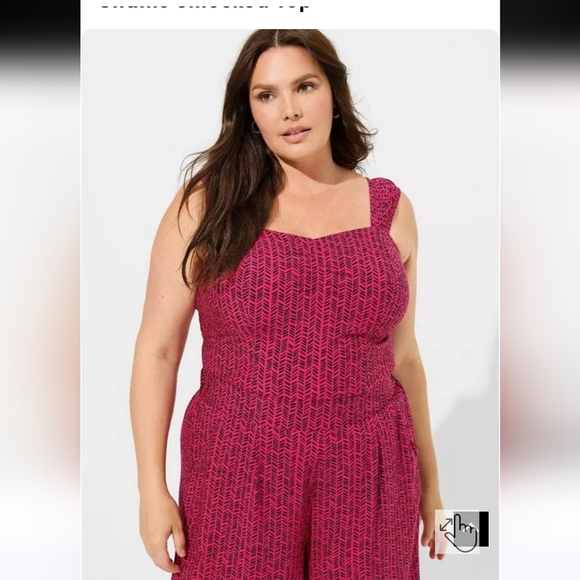 🌟2 PIECE! NWT TORRID PINK CHEVRON 2 PIECE SET 3X TOP 2X BOTTOM - Picture 4 of 11